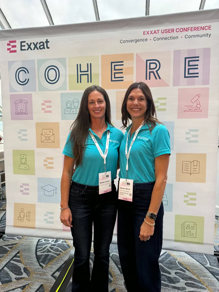 Two Continuum team members at the Exxat user conference